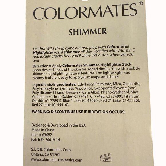 Colormates Shimmer Multi Cream Stick Super Star Champagne Highlighter Glow Stick - Picture 4 of 10